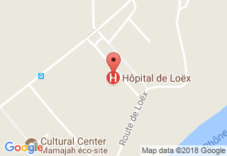 Plan de localisation de Hôpital: soin des malades - Docteur, infirmière de Loëx