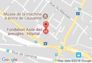 Plan de localisation de Service universitaire d'ophtalmologie