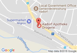 Plan de localisation de Aadorf Apotheke-Drogerie