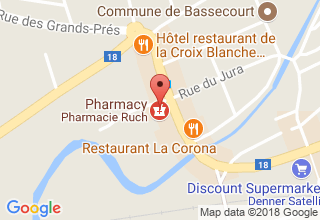Plan de localisation de Pharmacie: achat médicament, remède - Pharmacien Ruch SA