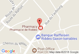 Plan de localisation de de Riddes