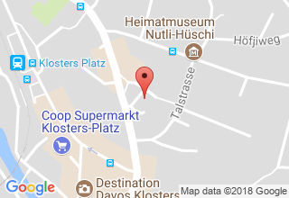 Plan de localisation de Zurich Schweiz Agentur Klosters