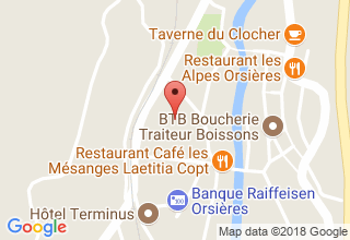 Plan de localisation de Tissières Pierre