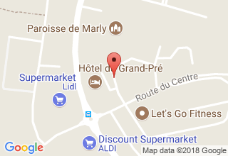 Plan de localisation de Amavita Pharmacie du Grand-Pré