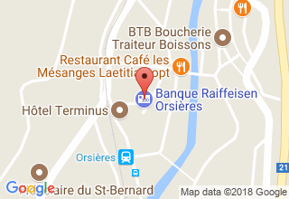 Plan de localisation de Raiffeisen Vallée d'Entremont société coopérative