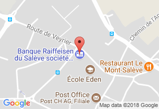 Plan de localisation de Raiffeisen Veyrier société coopérative