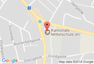 Plan de localisation de Kant. Mittelschule Uri