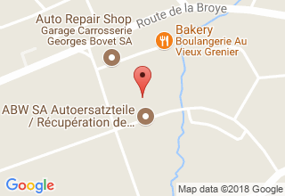 Plan de localisation de ABW Maison de récupération de pièces d'autos SA