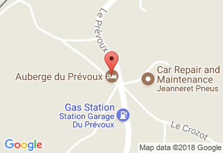 Plan de localisation de Auberge du Prévoux