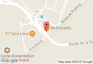 Plan de localisation de Mc Donald's