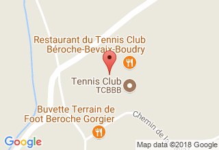 Plan de localisation de du Tennis Club Béroche-Bevaix-Boudry