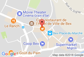 Plan de localisation de Hôtel de Ville de Bex