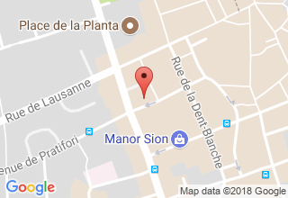 Plan de localisation de Office des poursuites et faillites étatisé de Sion