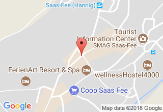 Plan de localisation de Olympia Sport Saas-Fee AG