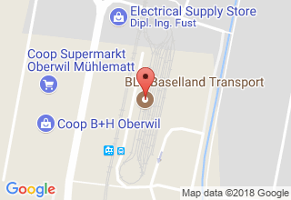 Plan de localisation de BLT Baselland Transport AG