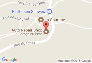 Plan de localisation de Garage du Peca SA