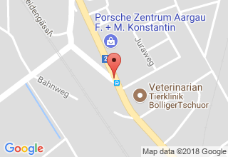 Plan de localisation de Porsche Service Zentrum Oftringen/Zofingen