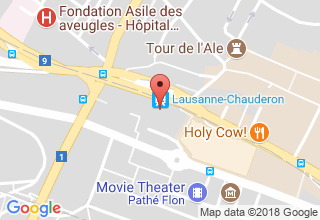 Plan de localisation de de Chauderon Binzoni Opticien SA