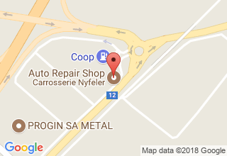 Plan de localisation de Carrosserie Nyfeler SA