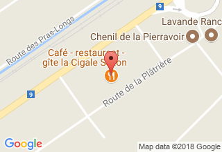 Plan de localisation de La Cigale