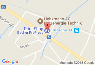 Plan de localisation de Bacher PrePress AG